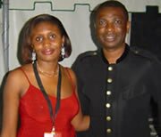 Maty Niang Toure with Youssou Ndour at the Ebony CocaCola Festival